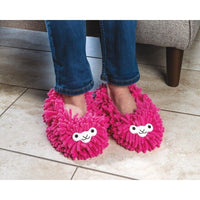 Pink Llama Cleaning Slippers - Cute Soft & Fuzzy Gift - One size fits all