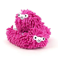 Pantoufles de nettoyage Pink Llama - Cadeau mignon doux et flou - Taille unique