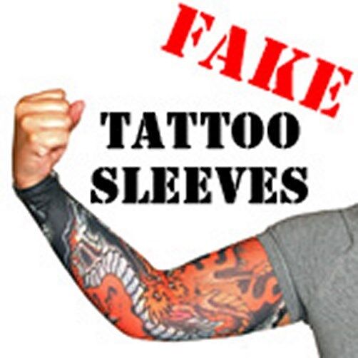 12 TATOUAGE T-shirt Manches Tatouage Temporaire Manches En Nylon Costume De Fête D'Halloween