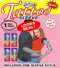 12 TATTOO Camiseta Manga Tatuaje Temporal Mangas de Nylon Disfraz de Fiesta de Halloween