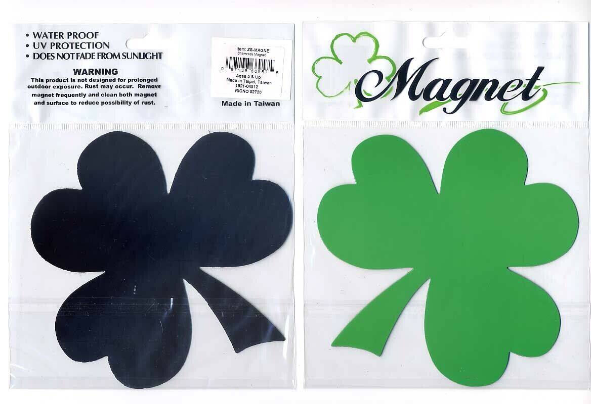 Shamrock Irish Clover Leaf Car Fridge Kitchen Magnet - Saint Patricks Day