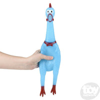 4 COLORES GRANDES 16 "POLLO DE GOMA SQUEAK Screaming Sound Squeeze Dog Toy Novedad