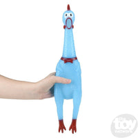 4 LARGE COLOR 16" RUBBER CHICKEN SQUEAK Screaming Sound Squeeze Dog Toy Novelty