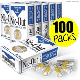 100 Packs Nic Out Cigarette Disposable Smoking Filter Holders (3,000 filters)