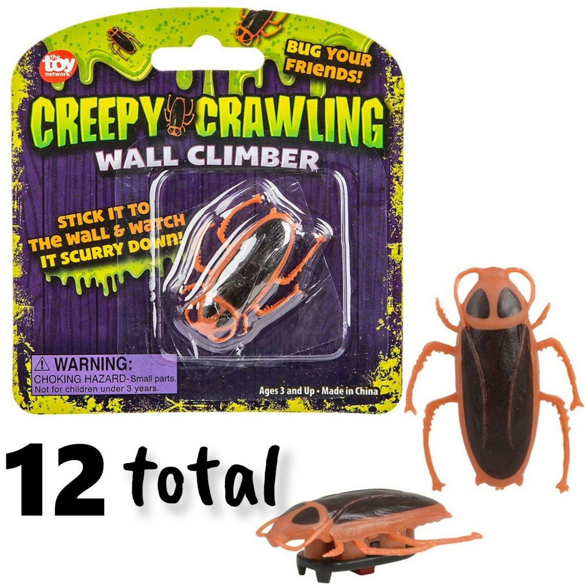 12 COCKROACH CREEPY CRAWLER ROACH BUG TRICK WALL CLIMBER GaG Novelty Joke Prank