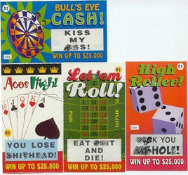 10 Potty Mouth pour adultes, malédiction grossière, faux billets de loterie, blague amusante, Gag