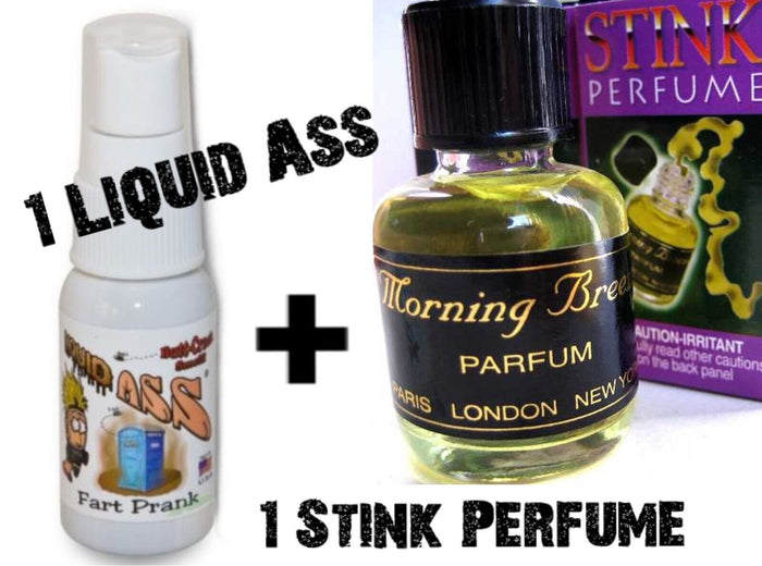 1 SPRAY TOP LIQUIDE ET 1 BOUTEILLE DE PARFUM PUANT - Ensemble Combo Prank Gag