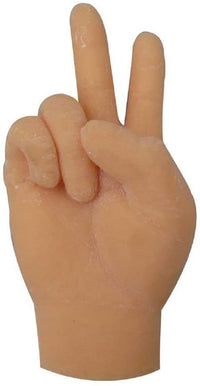 6 Tiny Hand Finger Trick Realista Soft Puppet Mini GaG - Piedra Papel Tijera Juguete