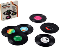 6pk Music Vinyl Record Cup Coaster Glass Drink Holder Place Mat Tableware Home