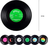 6pk Musique Disque Vinyle Tasse Coaster Verre Porte-Boissons Napperon Vaisselle Maison