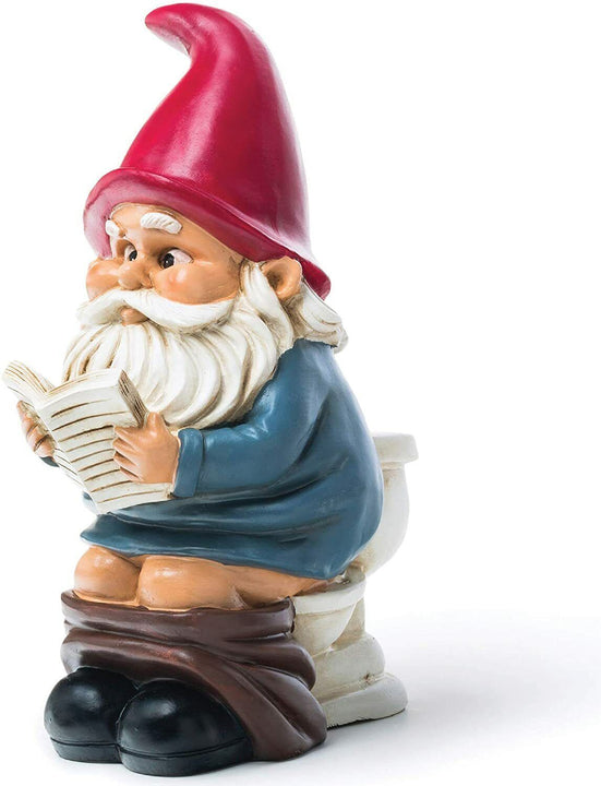 🚽 Gnome on a Throne – Hilarious Garden Gnome Statue by BigMouth Inc.