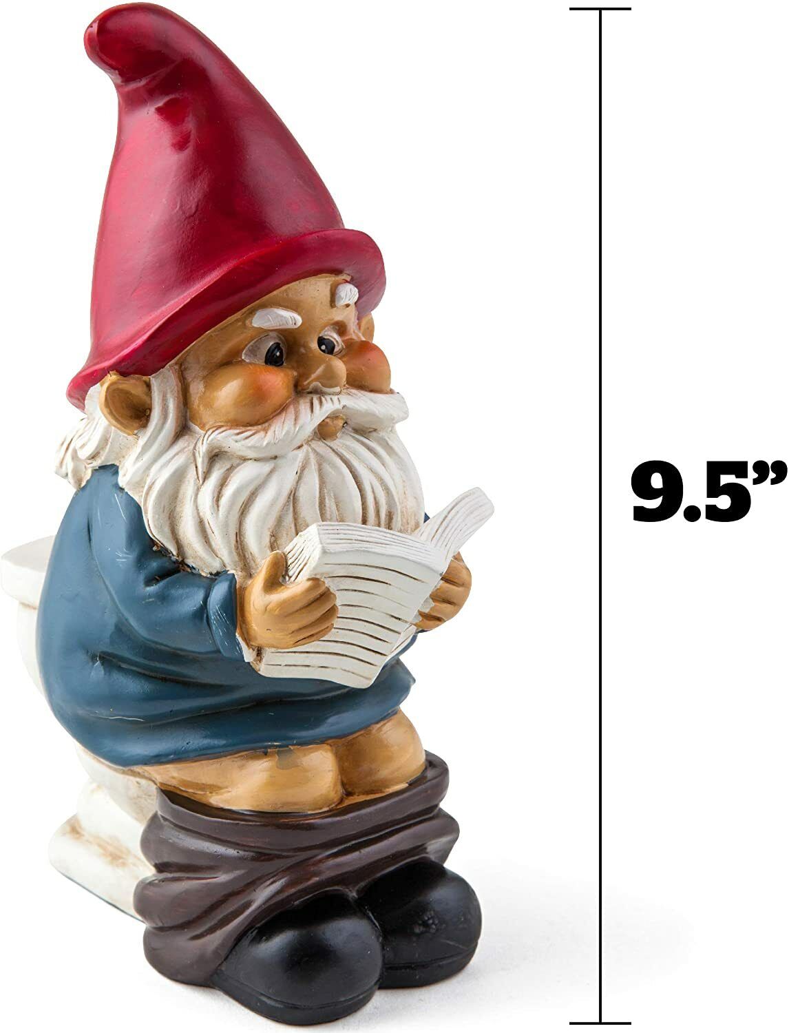 BigMouth Inc. Gnome on a Throne Garden Gnome - Outdoor / Indoor Funny Statue