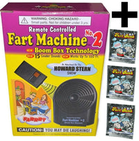 Remote Controlled Fart Machine + 3 Prank Fart Stink Bomb Bags - COMBO SET