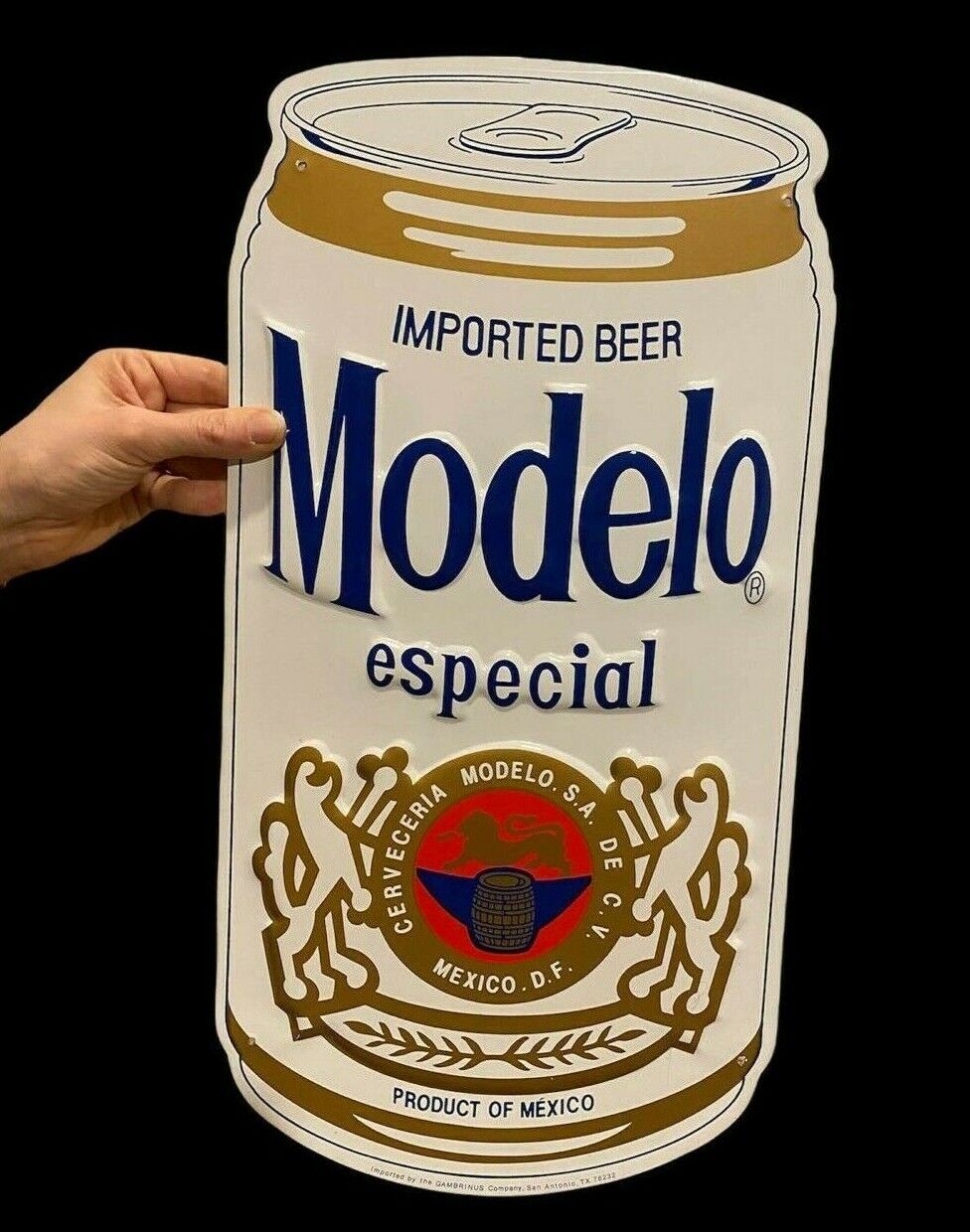 Modelo Especial Metal Tin Beer Can Bar Pub Sign 20" X 10" Garage Mancave Room