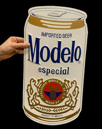 Modelo Especial Enseigne de pub de bar de canette de bière en métal 20 "X 10" Garage Mancave Room