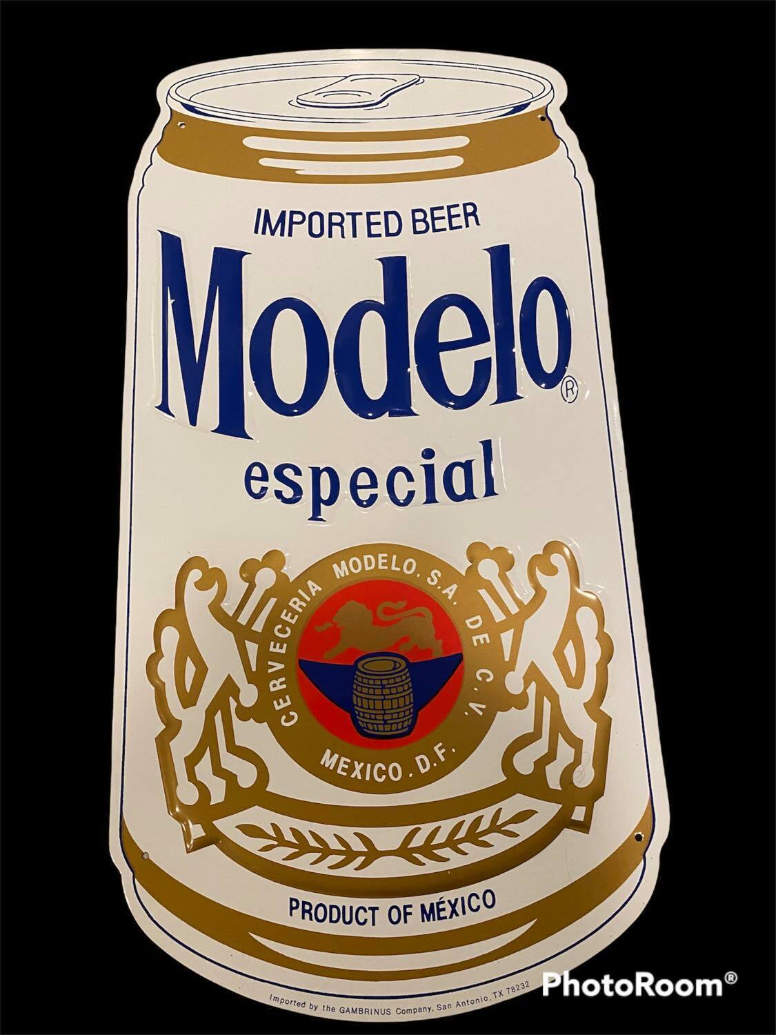 Modelo Especial Metal Tin Beer Can Bar Pub Sign 20” X 10” Garage Mancave Room