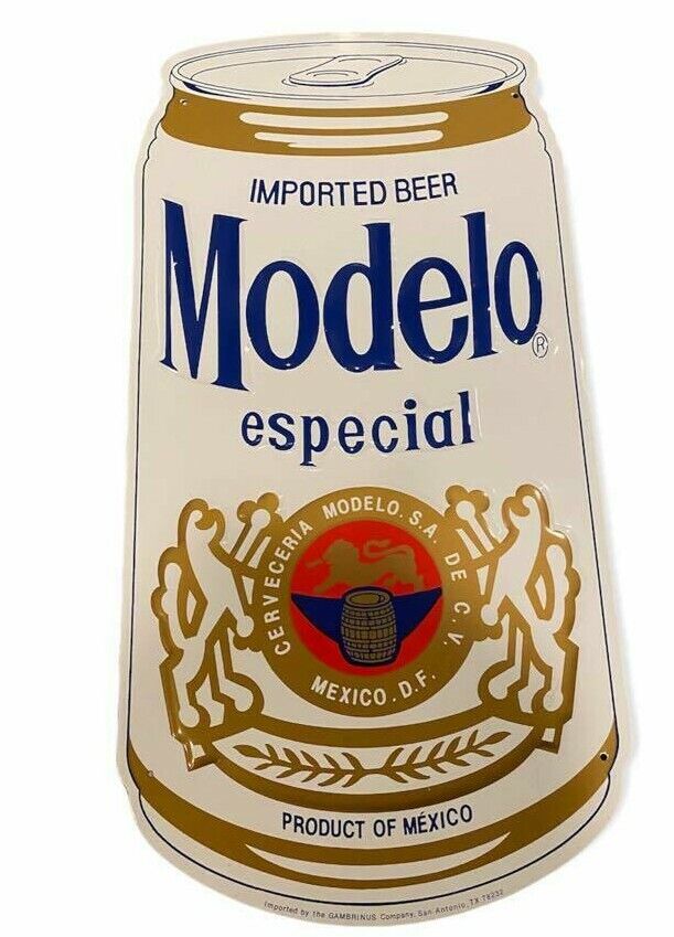 Modelo Especial Metal Tin Beer Can Bar Pub Sign 20" X 10" Garage Mancave Room