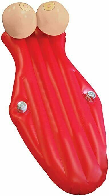 Giant Boobies Pool Float Beer Cup Holders 4.5 FEET Boob Swimming Raft GaG