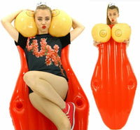 Giant Boobies Pool Float Porte-gobelets à bière 4,5 pieds Boob Radeau de natation GaG Joke