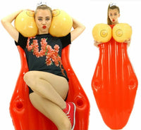 Giant Boobies Pool Float Beer Cup Holders 4.5 FEET Boob Swimming Raft GaG Joke