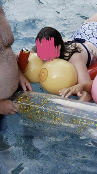 Giant Boobies Pool Float Beer Cup Holders 4.5 FEET Boob Swimming Raft GaG