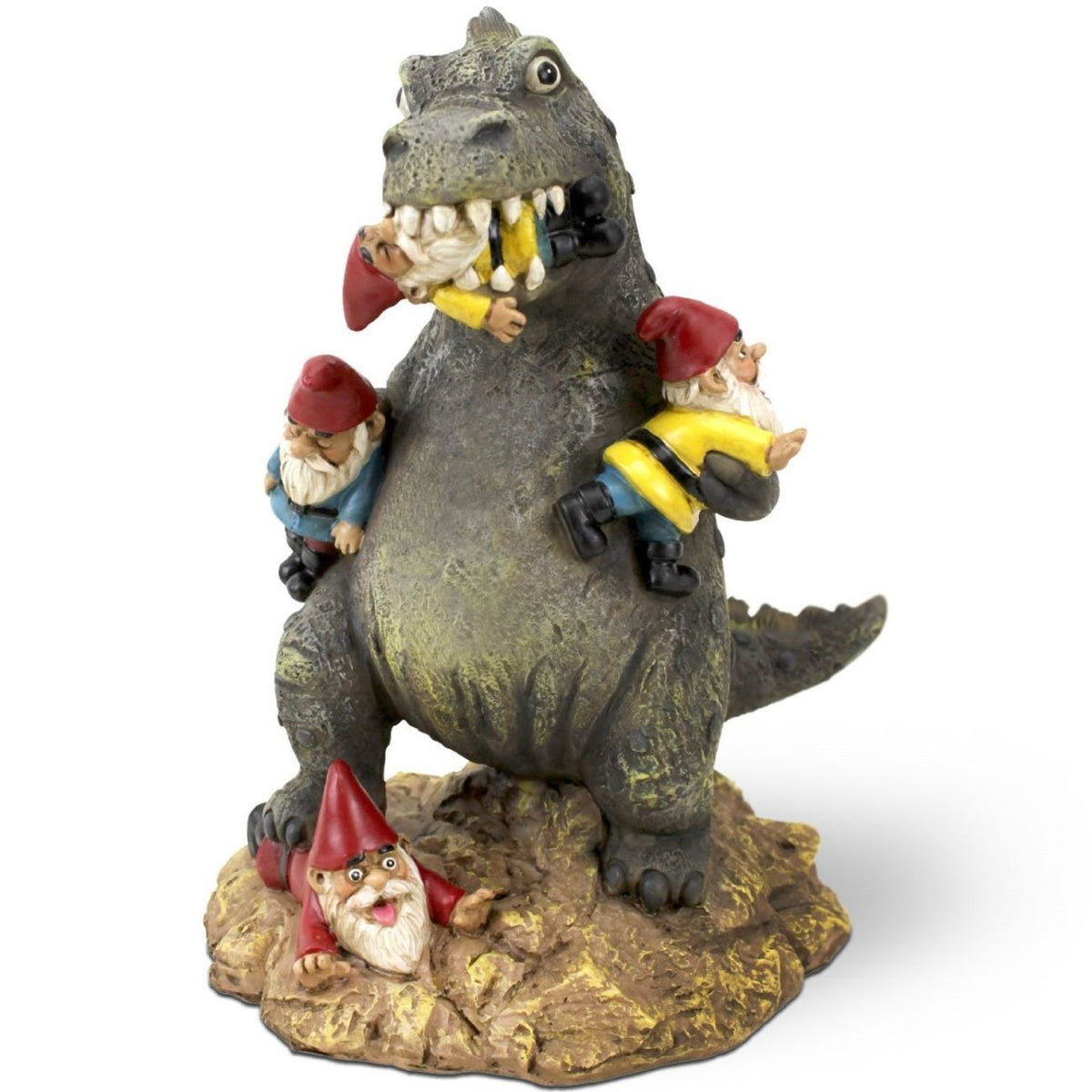 BigMouth Inc. The Great Massacre Garden Gnome T-Rex - Escultura de estatua al aire libre