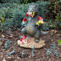 BigMouth Inc. The Great Massacre Garden Gnome T-Rex - Escultura de estatua al aire libre