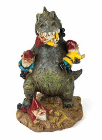 BigMouth Inc. The Great Massacre Garden Gnome T-Rex - Escultura de estatua al aire libre