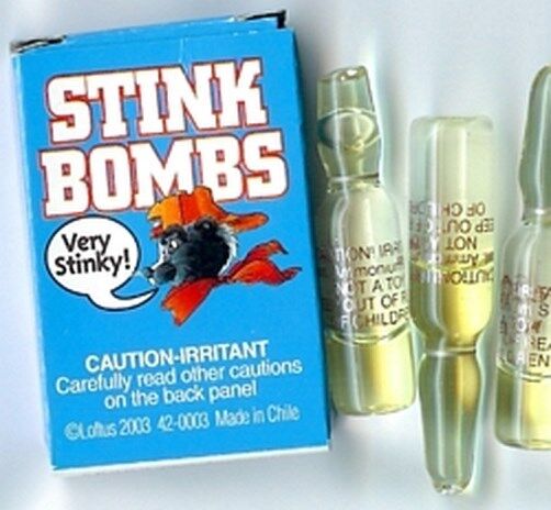 1 Box of 3 Glass Stink Bomb Vials - Stinky Smelly Odor - Gag Prank Joke