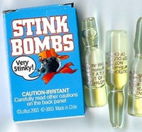 1 Box of 3 Glass Stink Bomb Vials - Stinky Smelly Odor - Gag Prank Joke