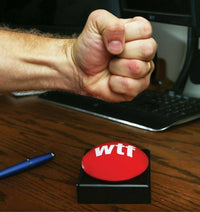 WTF What the F*%k Red Slam Button - Broma Gag Regalo Divertida Broma Novedad - 10 sonidos