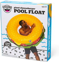 Tubo flotador para piscina THE CHEESEBURGER - Balsa inflable de vinilo para natación - BigMouth Inc