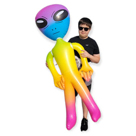 63 "GÉANT ARC-EN-CIEL ALIEN GONFLABLE GONFLABLE - UFO Prop Toy Gag Joke
