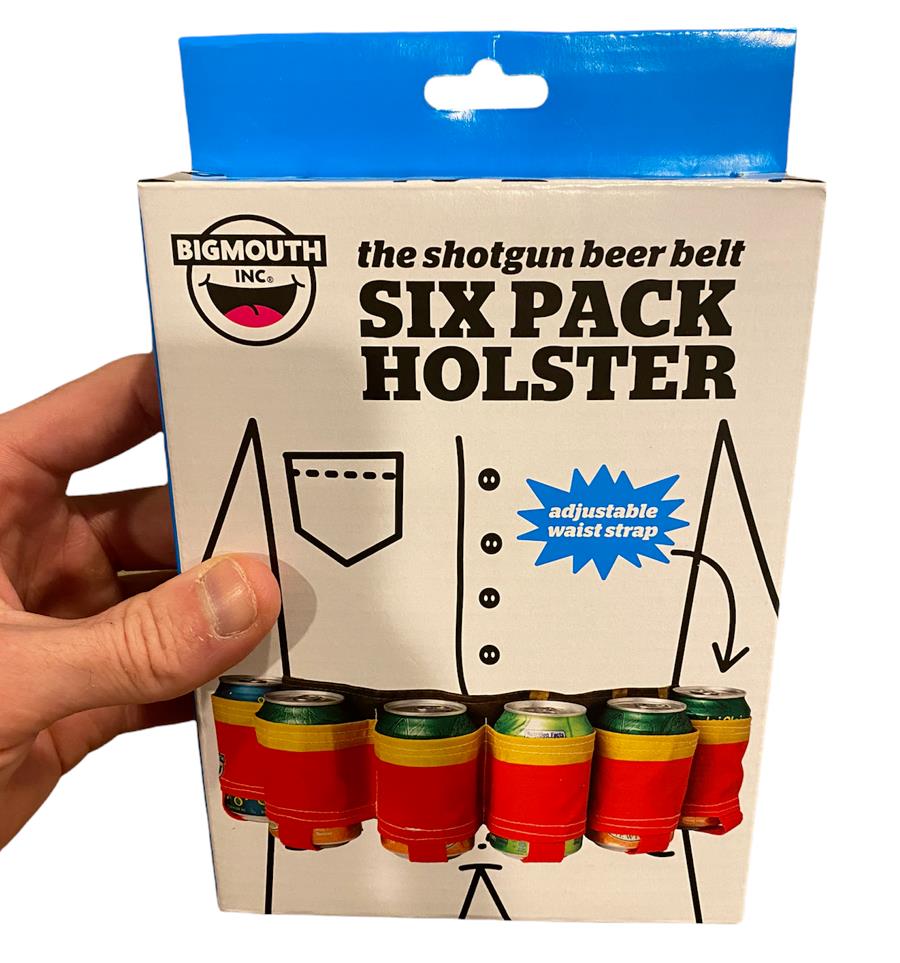 EL CINTURÓN DE CERVEZA SHOTGUN SHELL Paquete de 6 botellas o latas de funda de cerveza - BigMouth Inc