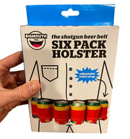 THE SHOTGUN SHELL BEER BELT 6 Pack Beer Holster Bottles or Cans - BigMouth Inc