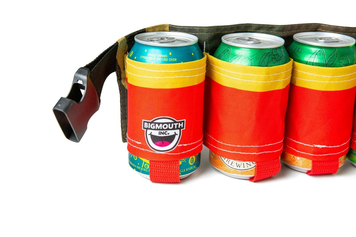 THE SHOTGUN SHELL BEER BELT 6 Pack Beer Holster Bottles or Cans - BigMouth Inc