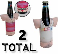2pk REDNECK Hillbilly Pecho peludo / Thong Tramp Stamp Koozie Soportes para botellas de latas de cerveza
