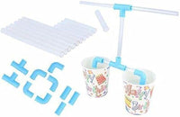 KIT DE PAILLE DIY 21 pièces - Puzzle amusant pour enfants et adultes - Jouet artisanal pour boisson - Cadeau Party GaG