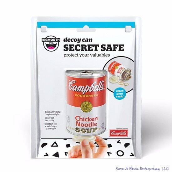 Sopa de pollo con fideos Campbell's ® - Caja fuerte Decoy Security Bank - joyas en efectivo