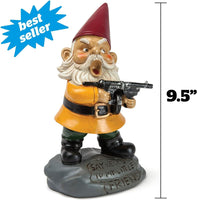 Scarface Garden Gnome Say Hello to My Little Friend! Outdoor Sculpture-Figurine