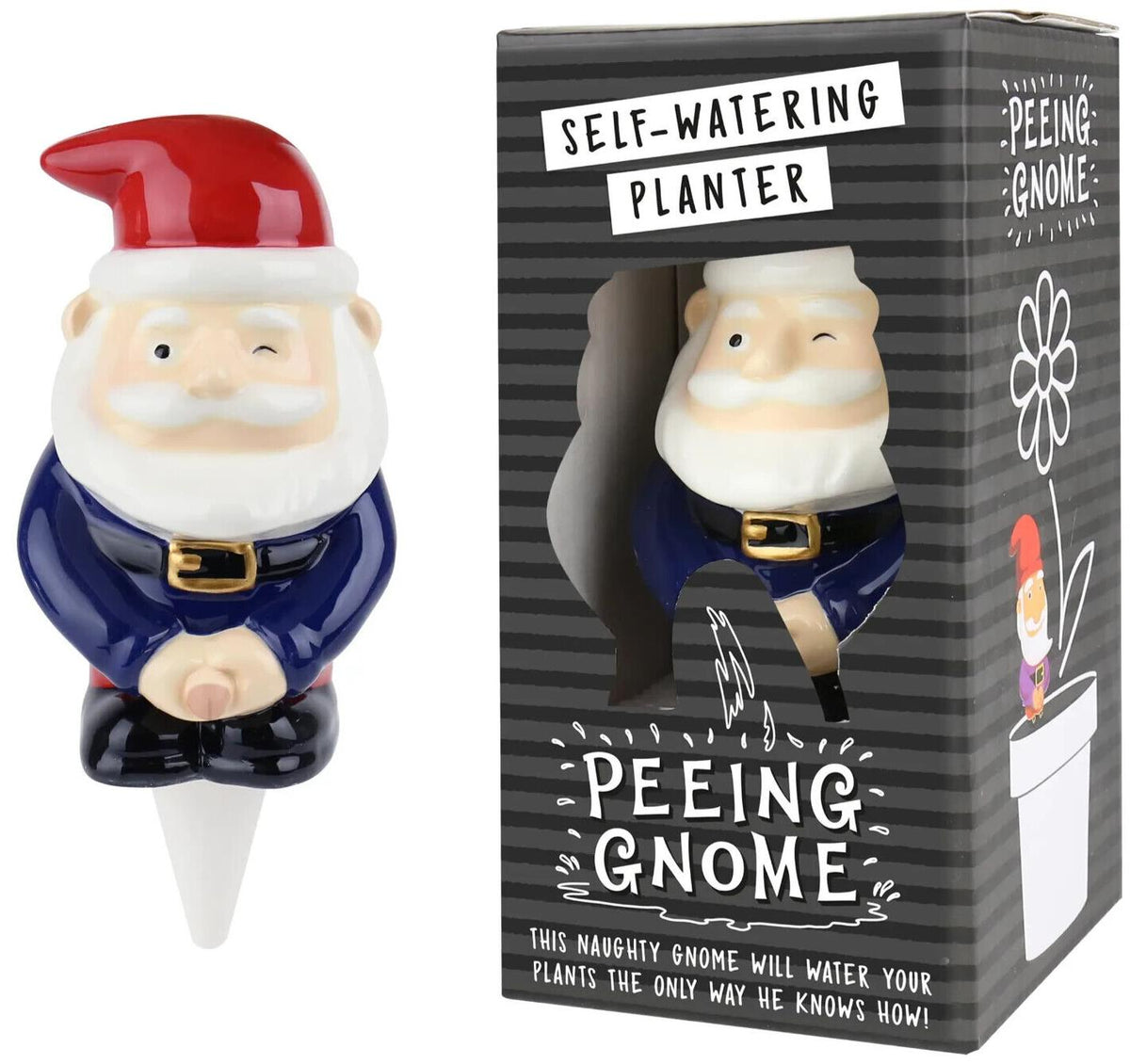 peeing planter pot Self-Watering Peeing Gnome Statue