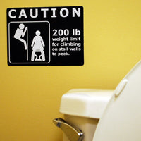 Prank Bathroom Toilet Sign " 200 POUND LIMIT "  Funny Gag Potty Joke