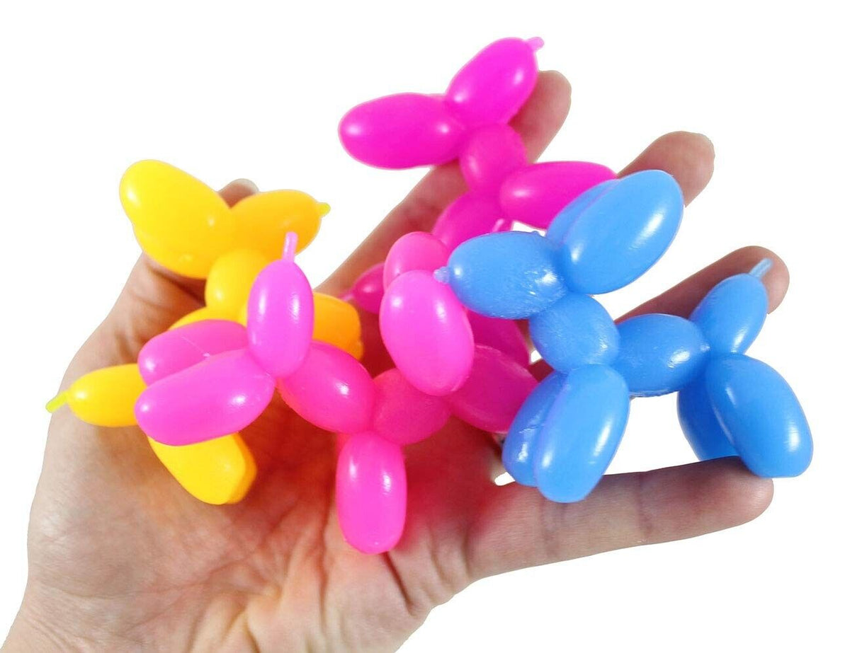 4 CHIEN BALLON STRECHY - Jouet pour enfant en caoutchouc extensible Party Favor - Couleurs assorties !