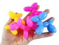 4 PERROS CON GLOBO ELÁSTICO - Juguete para niños de goma elástica para recuerdo de fiesta - ¡Colores surtidos!