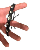 12 Yin Yang Wristband Bracelets - Adjustable - Wholesale Lot