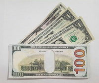 Paquete de 100 - Billeteras de 100 billetes de cien dólares Portatarjetas plegables para dinero - VENDEDOR DE EE. UU.