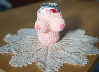 Nana's Boobies Knitted Beer Can Bottle Cooler Holder Adult Gag  - BigMouth Inc.