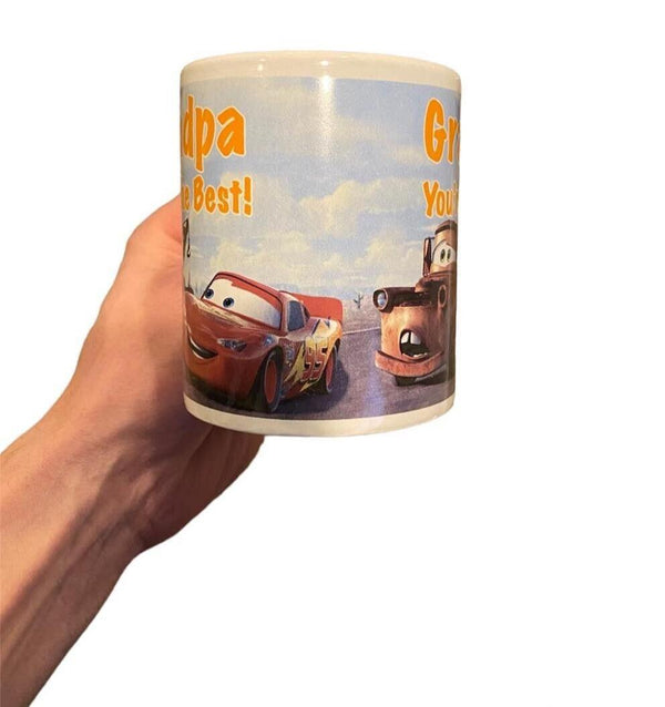 Taza taza Disney Pixar Cars - Abuelo, eres el mejor - Altamente coleccionable con CAJA