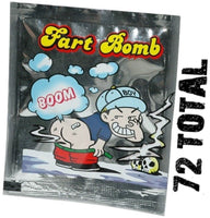 (72) sacs de bombes à pet + (3) flacons en verre de bombe puante – blague amusante (COMBO)