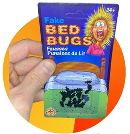 FAKE BLACK BED BUGS Pack - Tiny Mini Plastic Insects Prank Joke Gag Funny Gift